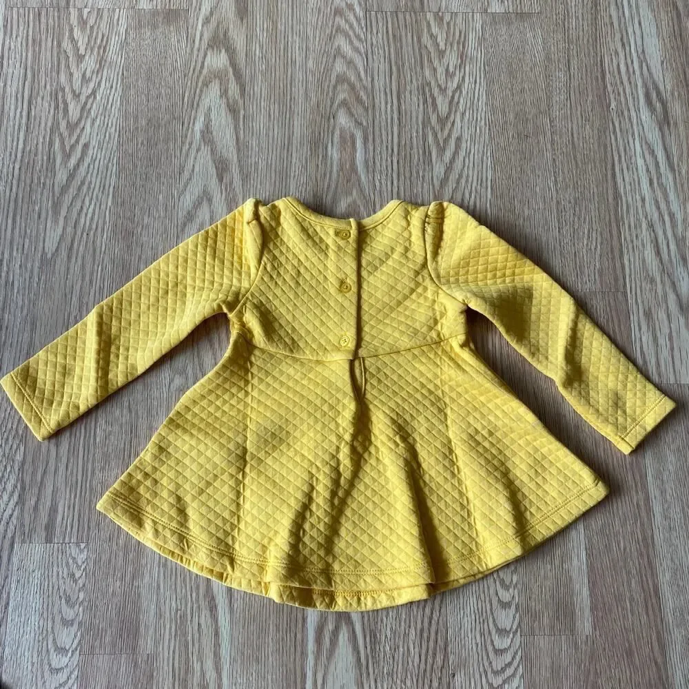 Kids Headquarters Flower Fox Long Sleeve 2 Piece Set Yellow Blue 18 Months